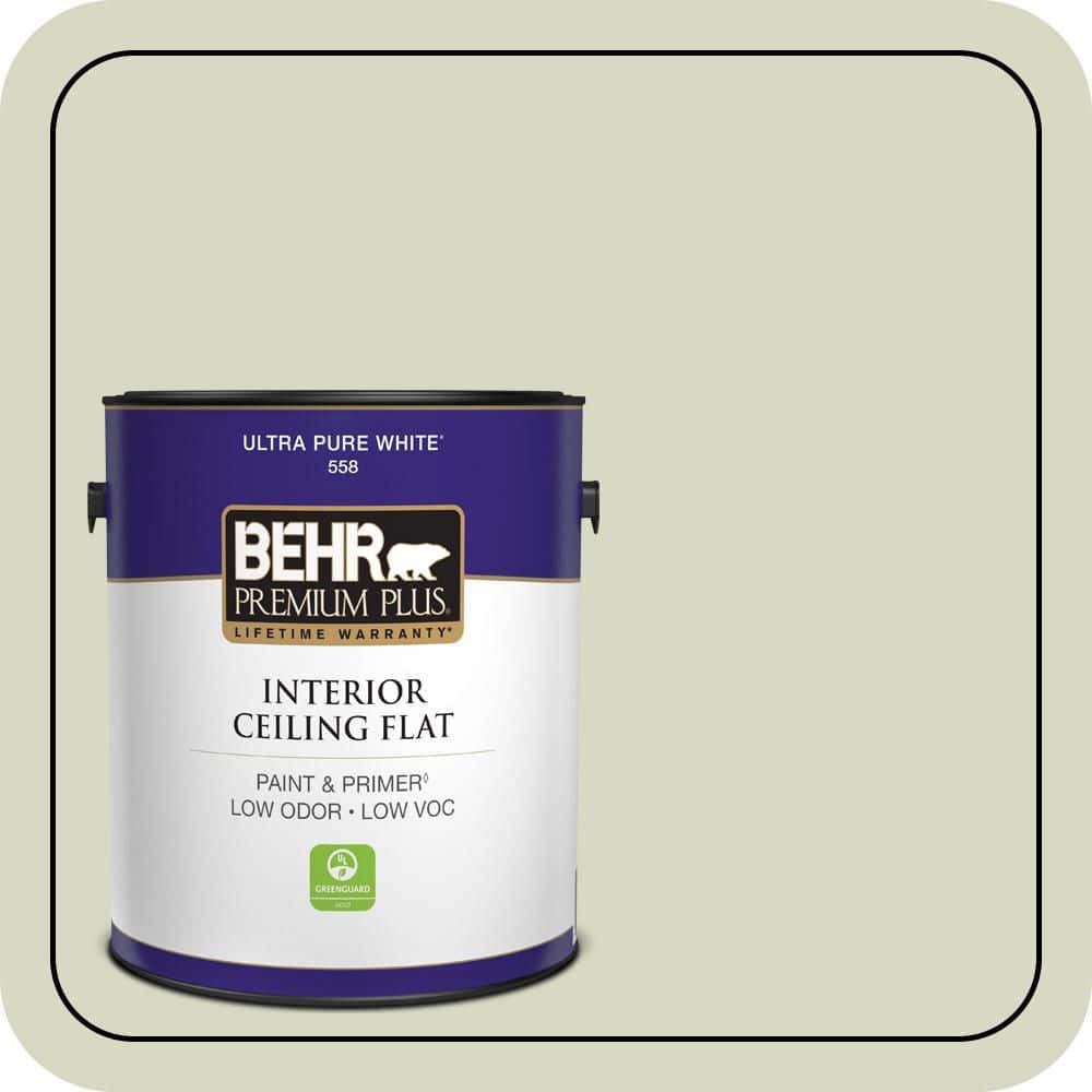 BEHR PREMIUM PLUS 1 gal. #S370-2 Feng Shui Ceiling Flat Interior Paint & Primer (1)
