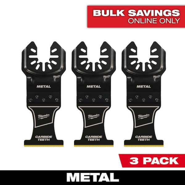 Milwaukee 1-3/8 in. Carbide Universal Fit Extreme Metal Cutting Multi-Tool Oscillating Blade (3-Pack) (2)