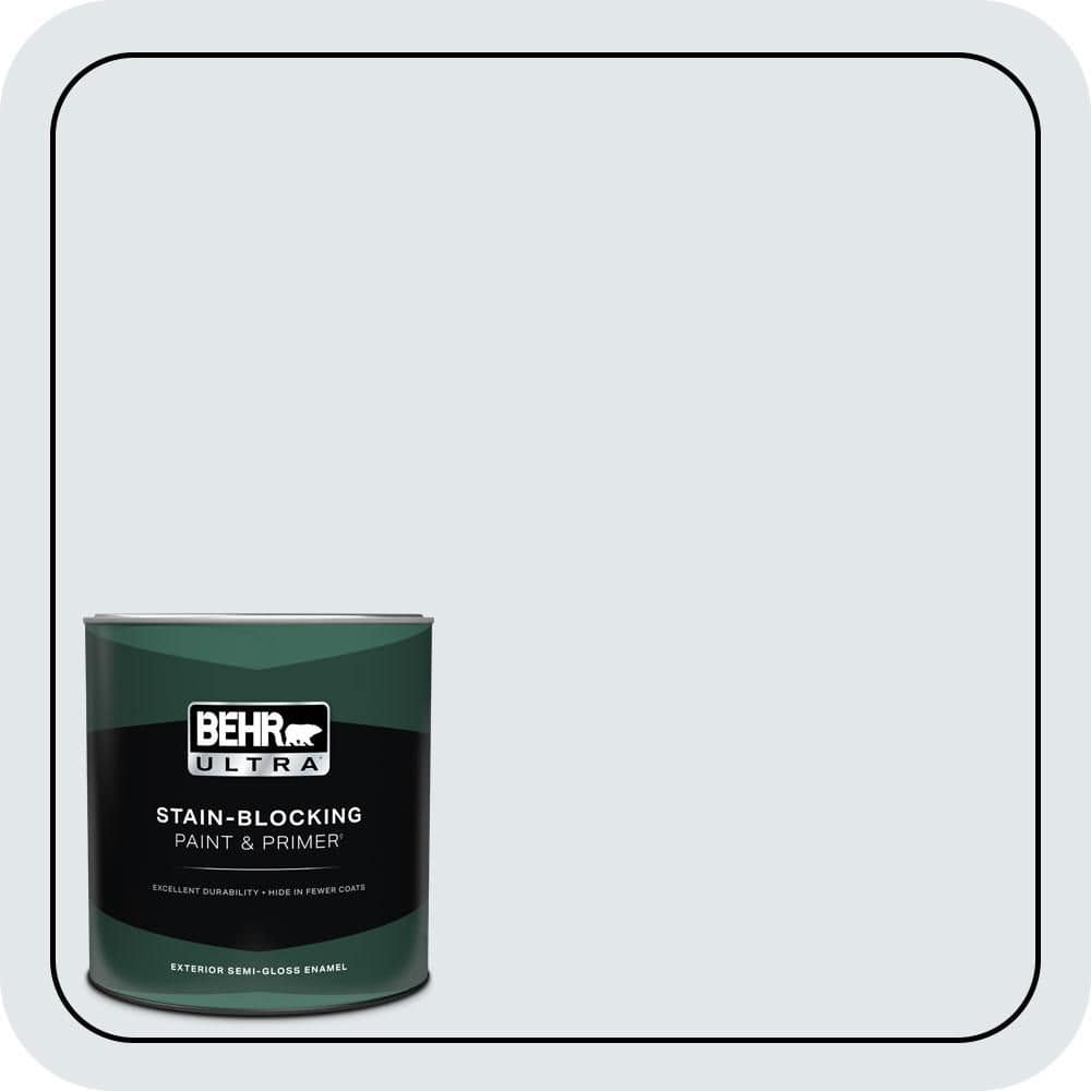 BEHR ULTRA 1 qt. #610E-2 Winter Day Semi-Gloss Enamel Exterior Paint & Primer