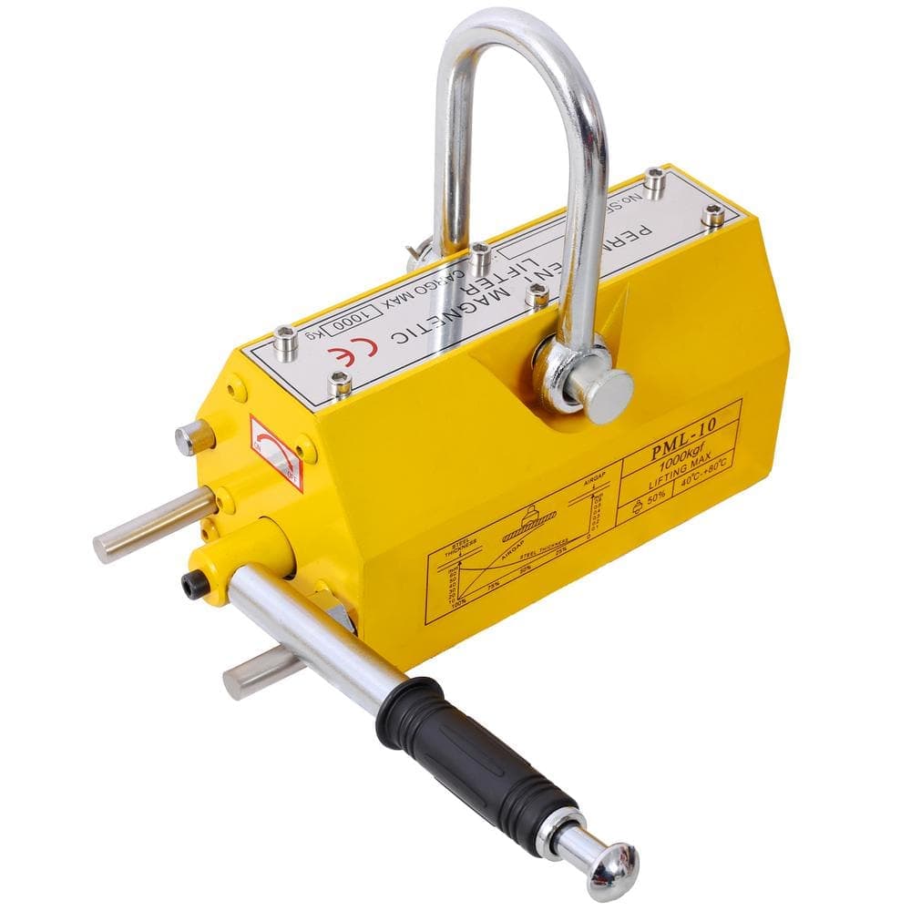 Tidoin 2200 lb. Heavy Duty Magnet Permanent Magnetic Lifting with Release for Hoist, Shop Crane, Block (3)
