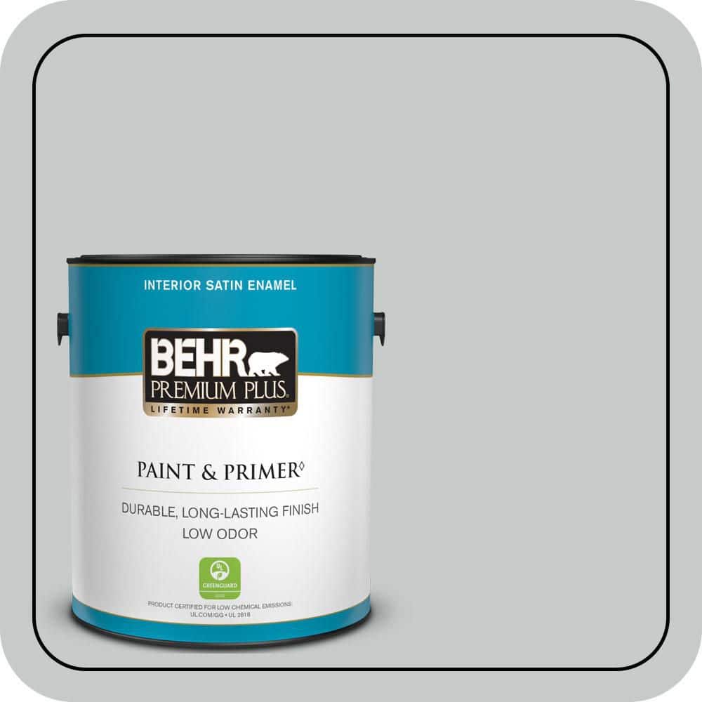 BEHR PREMIUM PLUS 1 gal. #PPU26-17 Fast as the Wind Satin Enamel Low Odor Interior Paint & Primer