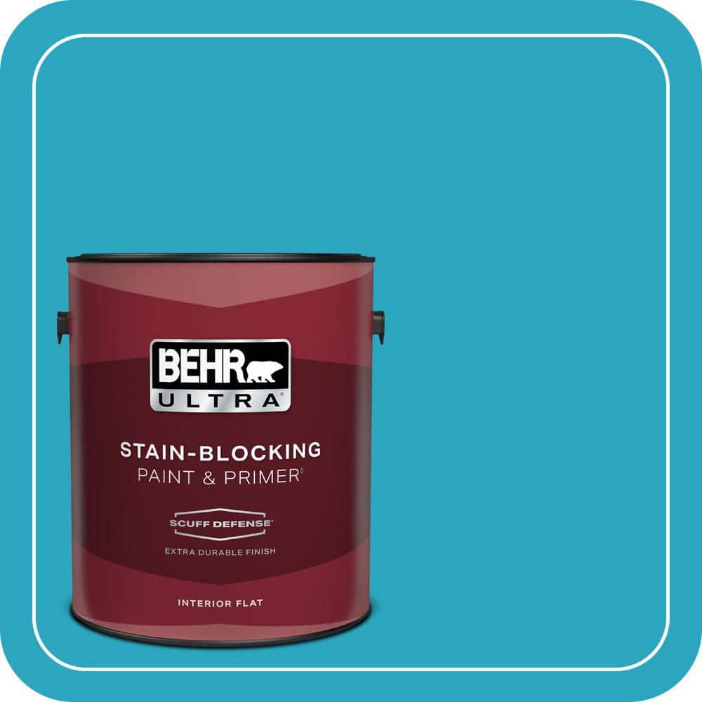 BEHR ULTRA 1 gal. #MQ4-52 Gulf Waters Extra Durable Flat Interior Paint & Primer