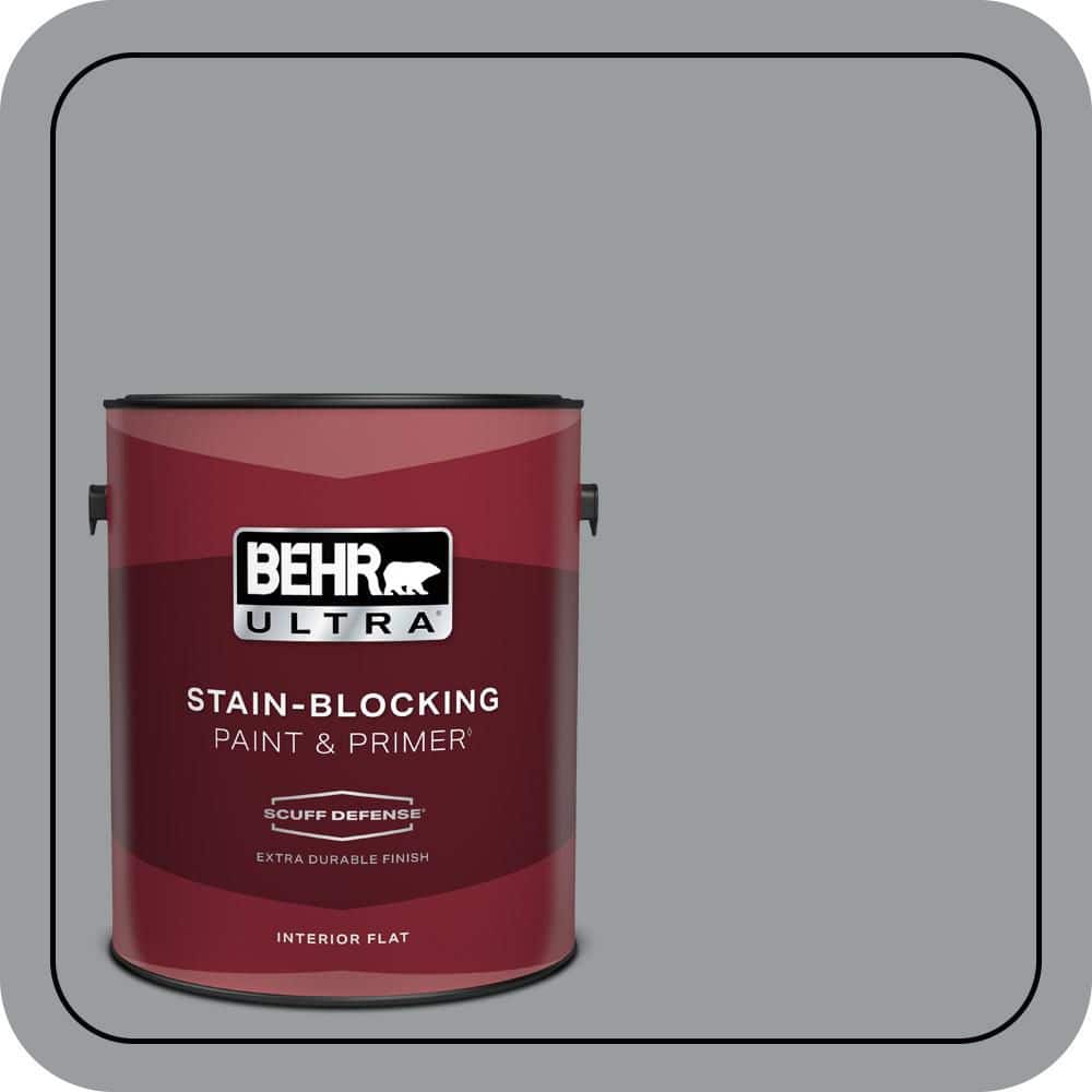 BEHR ULTRA 1 gal. #N500-4 Pencil Sketch Extra Durable Flat Interior Paint & Primer (1)