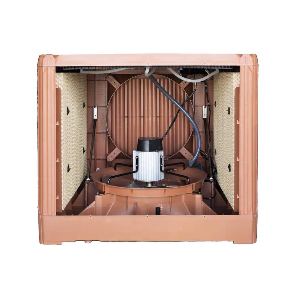 Hessaire 6,800 CFM 115-Volt 2-Speed Down Draft Roof Plastic Evaporative Axial Fan Cooler for 2,500 sq. ft. with Motor, Assembled (2)