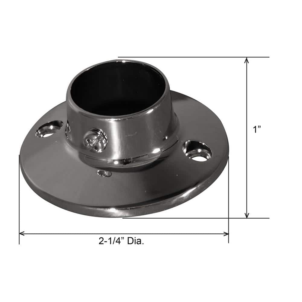 Barclay Products 2-2/4 in. Heavy Round Shower Rod Flanges (2)