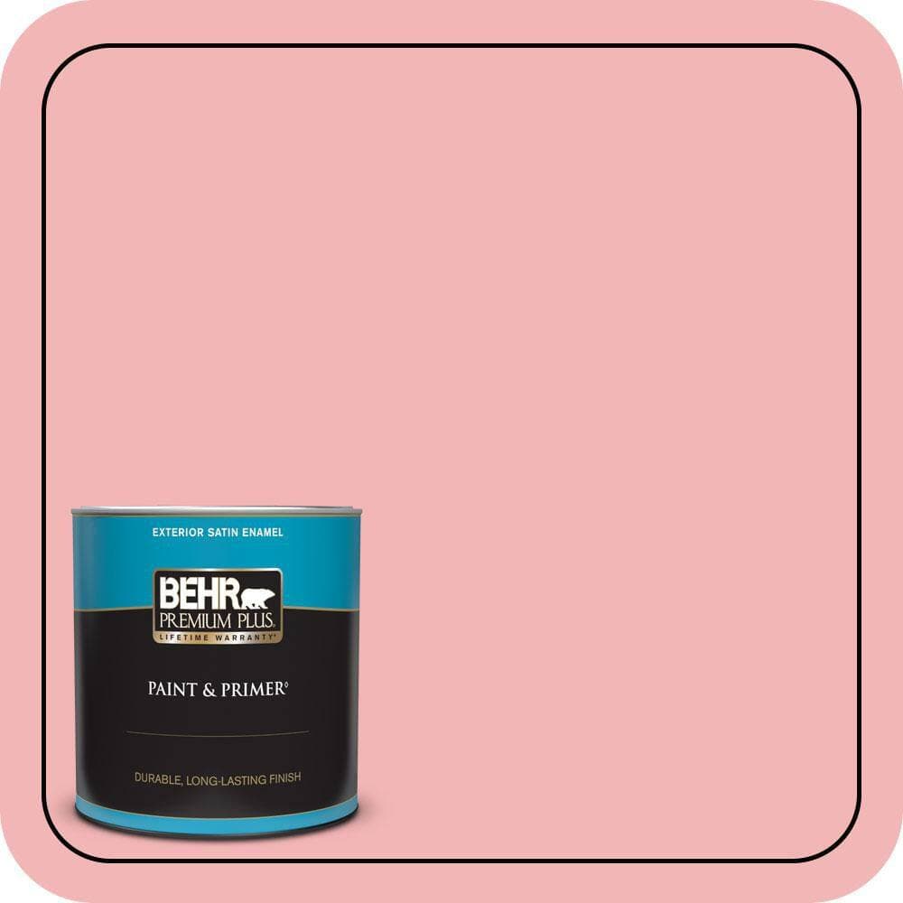 BEHR PREMIUM PLUS 1 qt. #P170-2 Old Flame Satin Enamel Exterior Paint & Primer