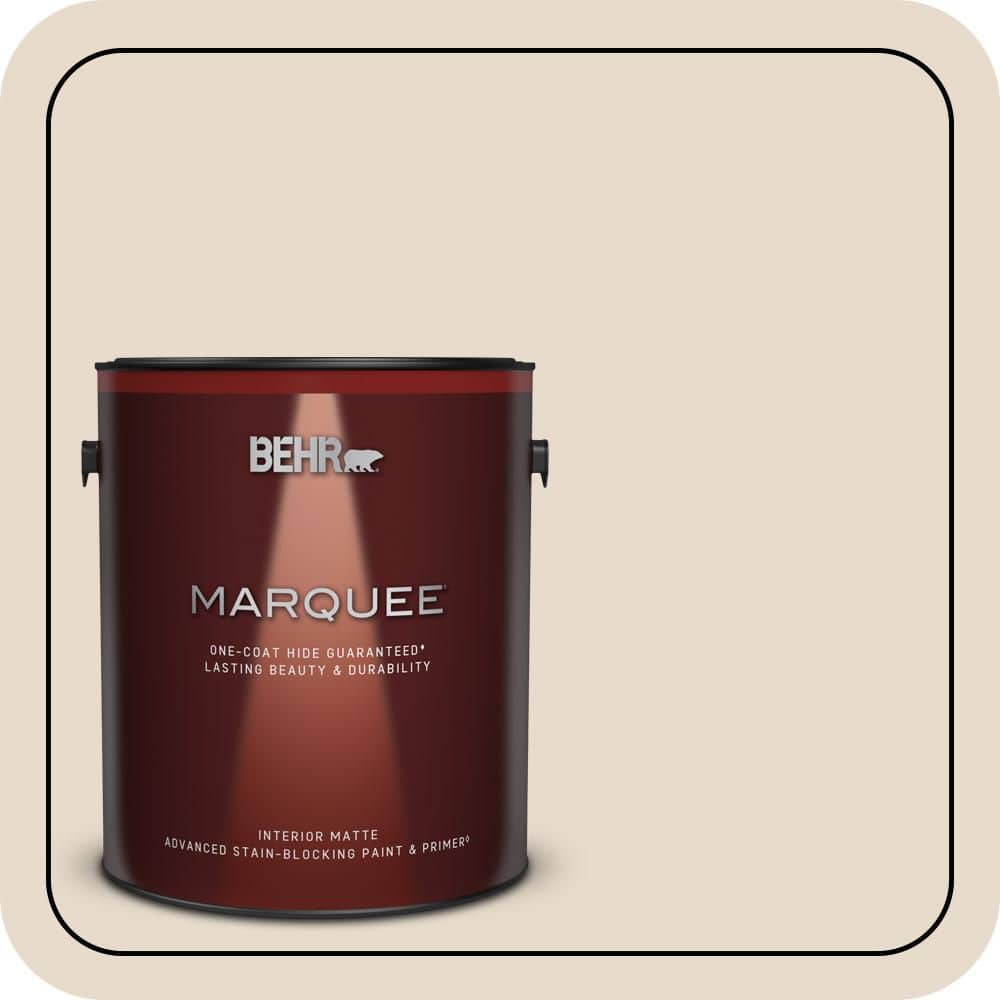 BEHR MARQUEE 1 gal. #N240-1 Cascade Beige Matte Interior Paint & Primer
