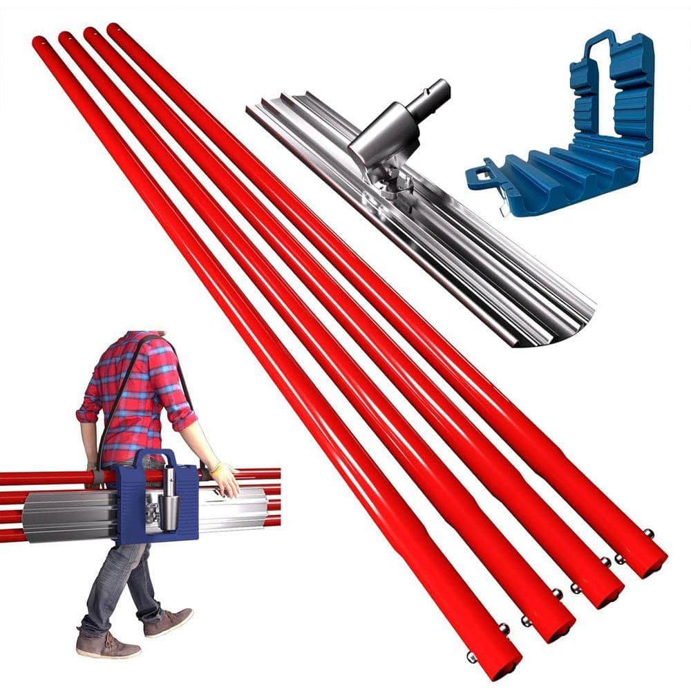 KIWDZFU 48 x 8 Concrete Bull Float Tool Kit with Aluminum Magnesium Alloy Handle for Concrete Finishing (1)
