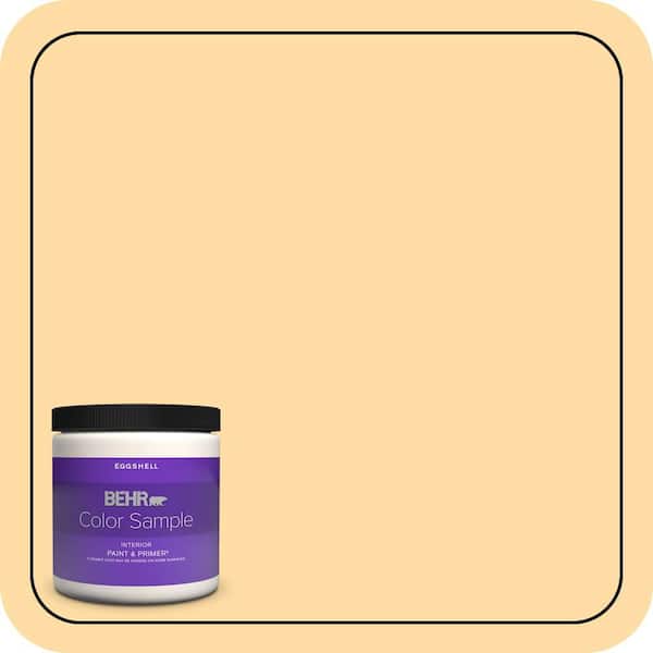 BEHR PREMIUM PLUS #300A-3 Melted Butter Interior/Exterior Paint & Primer Color Sample (3)