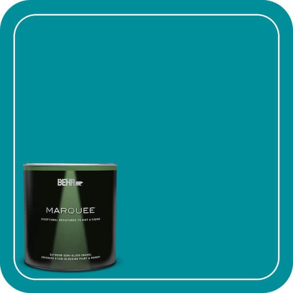 BEHR MARQUEE 1 qt. #P470-6 Bella Vista Semi-Gloss Enamel Exterior Paint & Primer (2)