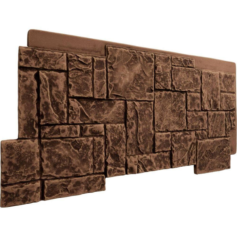 Ekena Millwork EverStone Castle Rock Faux Stone Panel, 49"W x 24 1/2"H x 1 1/4"D, Arizona Color (3)