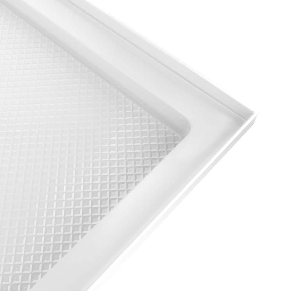 DreamLine SlimLine 60 in. L x 36 in. W Alcove Rectangular White Shower Pan Base with 2 in. Round Right Drain in Polished Nickel (2)