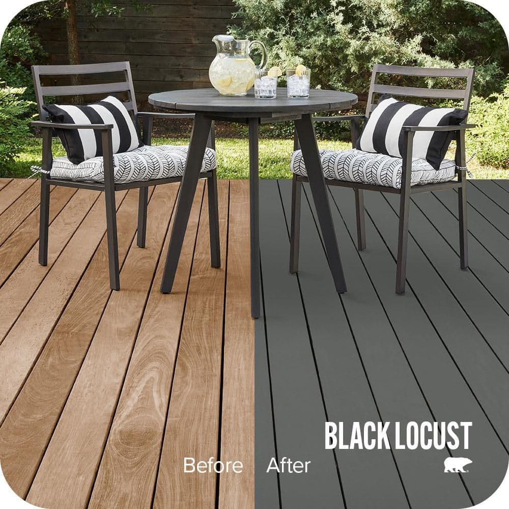 BEHR PREMIUM 1 gal. #PPU25-02 Black Locust Solid Color Waterproofing Exterior Wood Stain and Sealer (2)