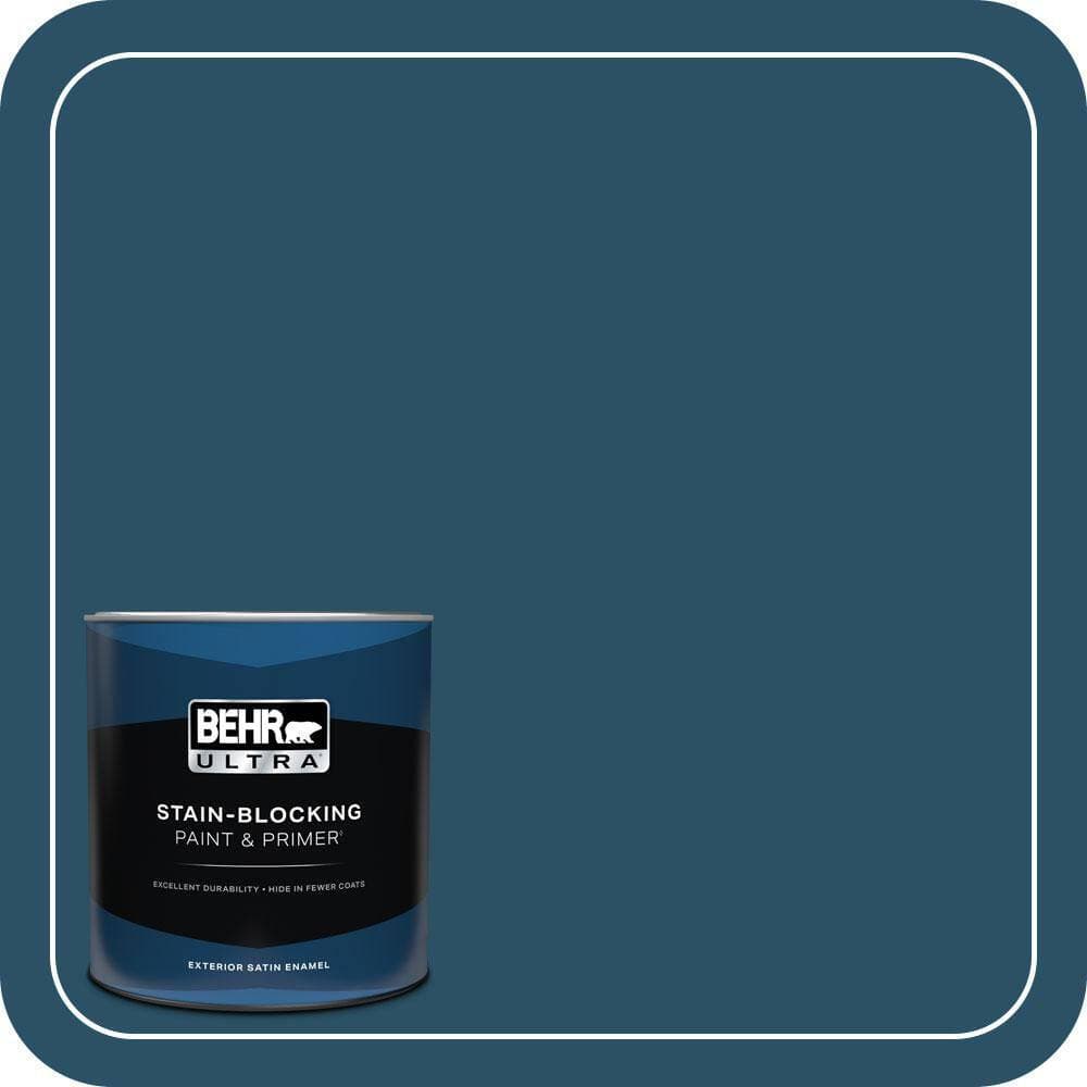 BEHR ULTRA 1 qt. #560D-7 Planetarium Satin Enamel Exterior Paint & Primer (1)
