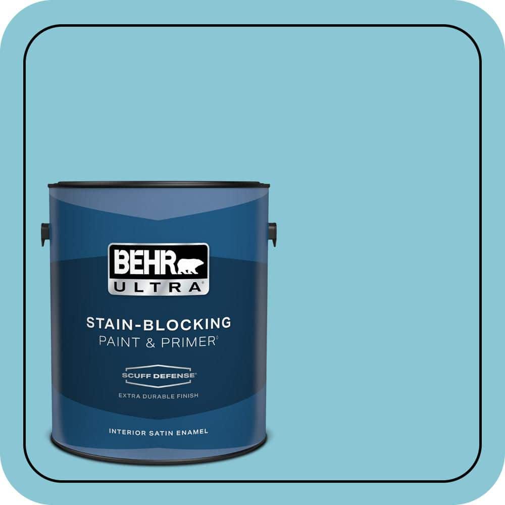 BEHR ULTRA 1 gal. #530D-4 Maiden Voyage Extra Durable Satin Enamel Interior Paint & Primer