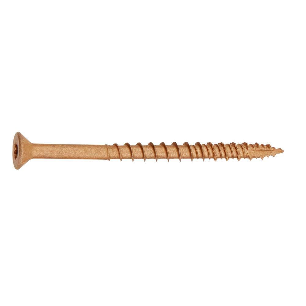 Everbilt 10-Pack #9 x 2-1/2 in. Brown 6-Lobe Star Drive Exterior Flat Head Multi-Material Screw (10 lbs. / 860-Piece) (2)