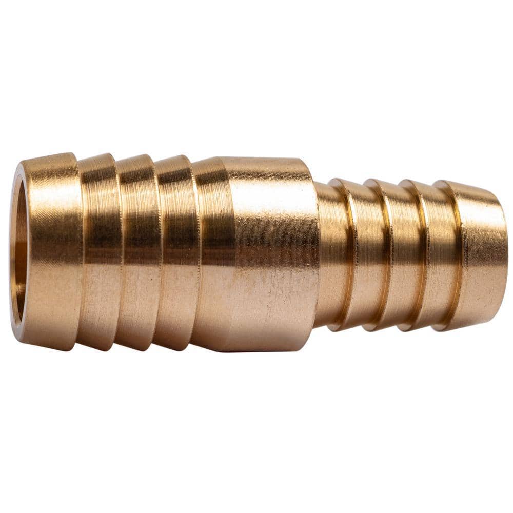 LTWFITTING 1/2 in. 5/8 in. I.D. Brass Hose Barb Reducer Splicer Fittings