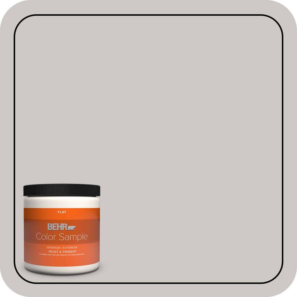 BEHR PREMIUM PLUS 8 oz. #PPU26-09 Graycloth Flat Interior/Exterior Paint & Primer Color Sample