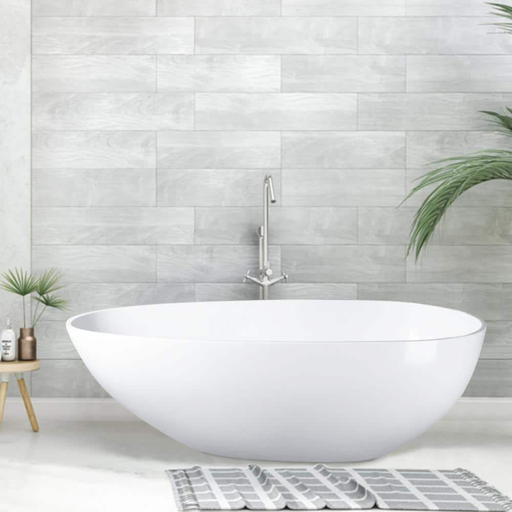 Vanity Art Noyers Solid Surface Resin Stone Flatbottom Freestanding Bathtub (4)