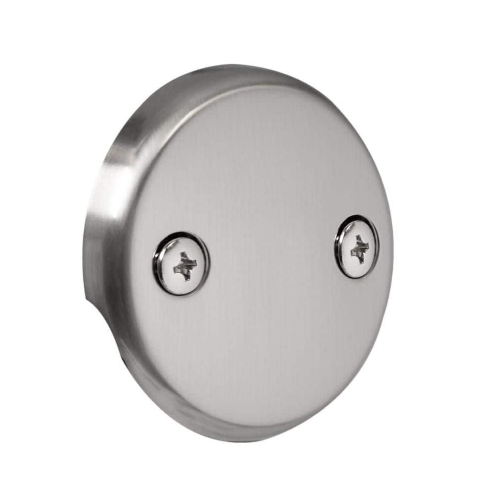 Westbrass 22 in. Direct Connect 17-Gauge Brass Waste and Overflow with Tip-Toe Drain Trim Satin Nickel (3)