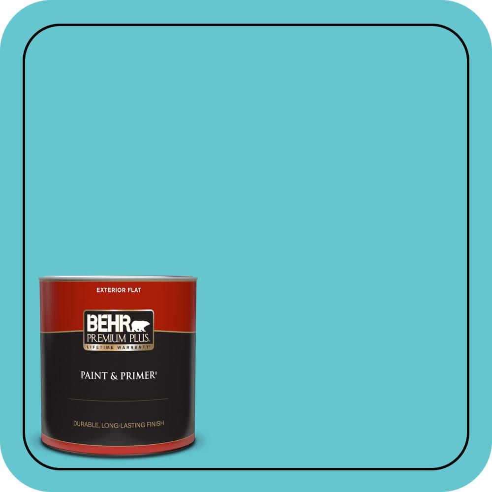 BEHR PREMIUM PLUS #P470-4 Paradise Sky Flat Low Odor & Primer (1)
