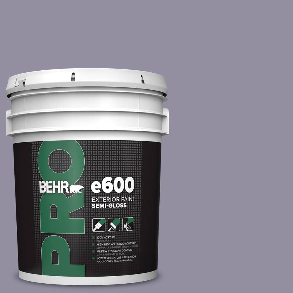 BEHR PRO 5 gal. #N560-4 Evening in Paris Semi-Gloss Exterior Paint