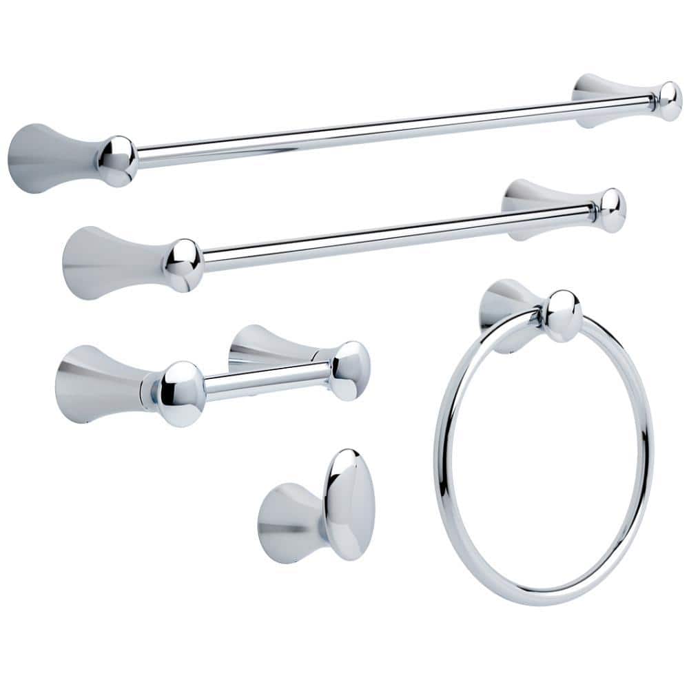 Delta Lahara Wall Mount Towel Bar Bath Hardware Accessory Polished (3)