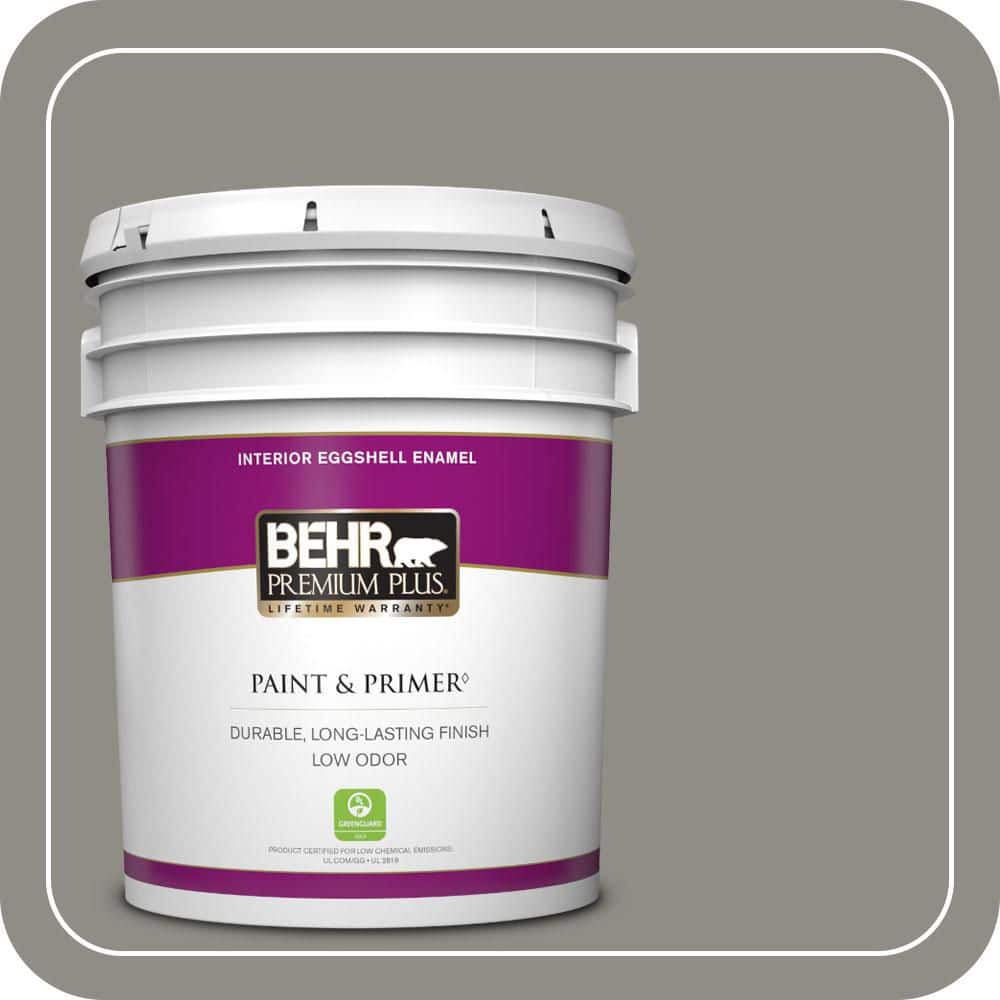 BEHR PREMIUM PLUS 5 gal. #PPU24-08 Parador Stone Eggshell Enamel Low Odor Interior Paint & Primer