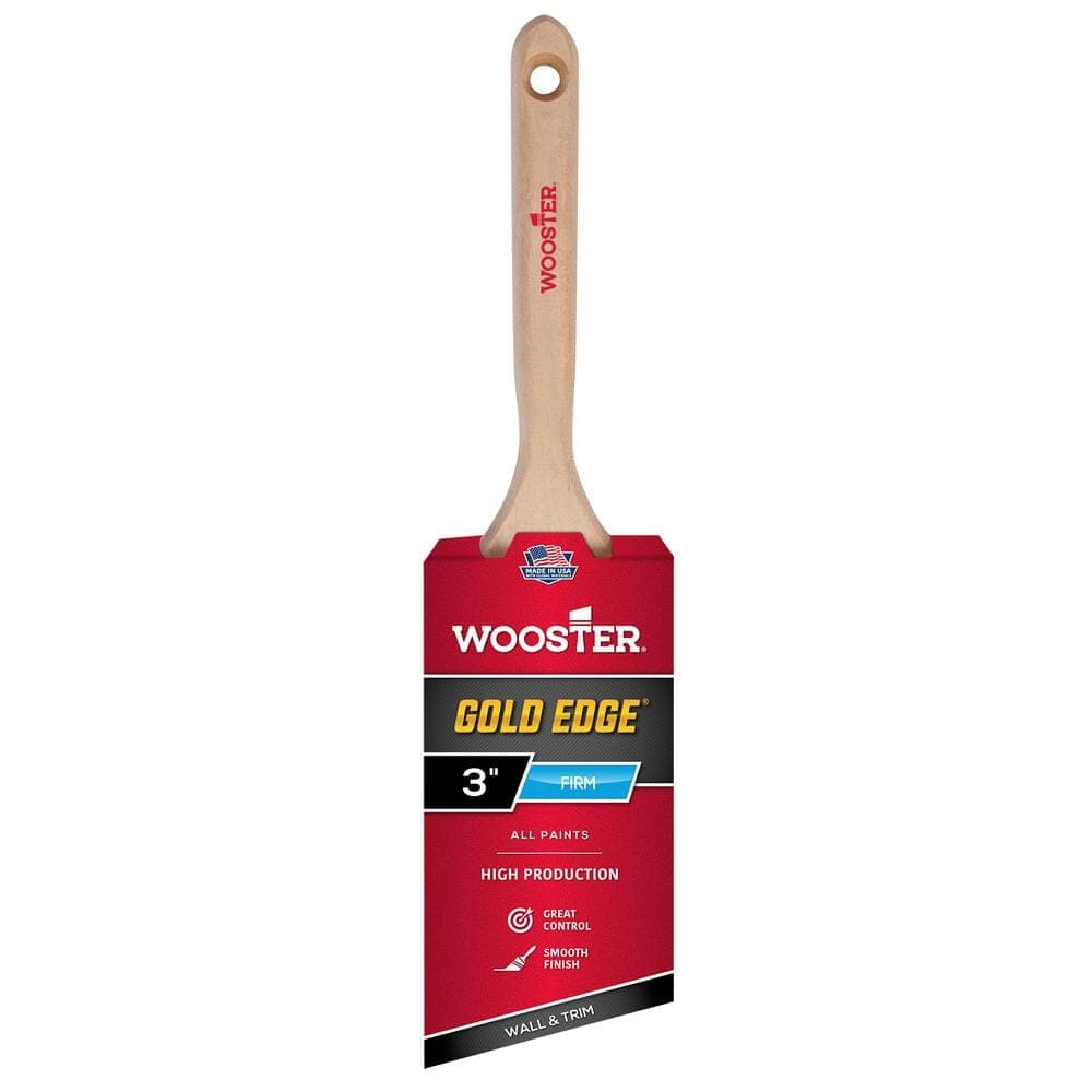 Wooster 3 in. Gold Edge Polyester Angle Sash Brush