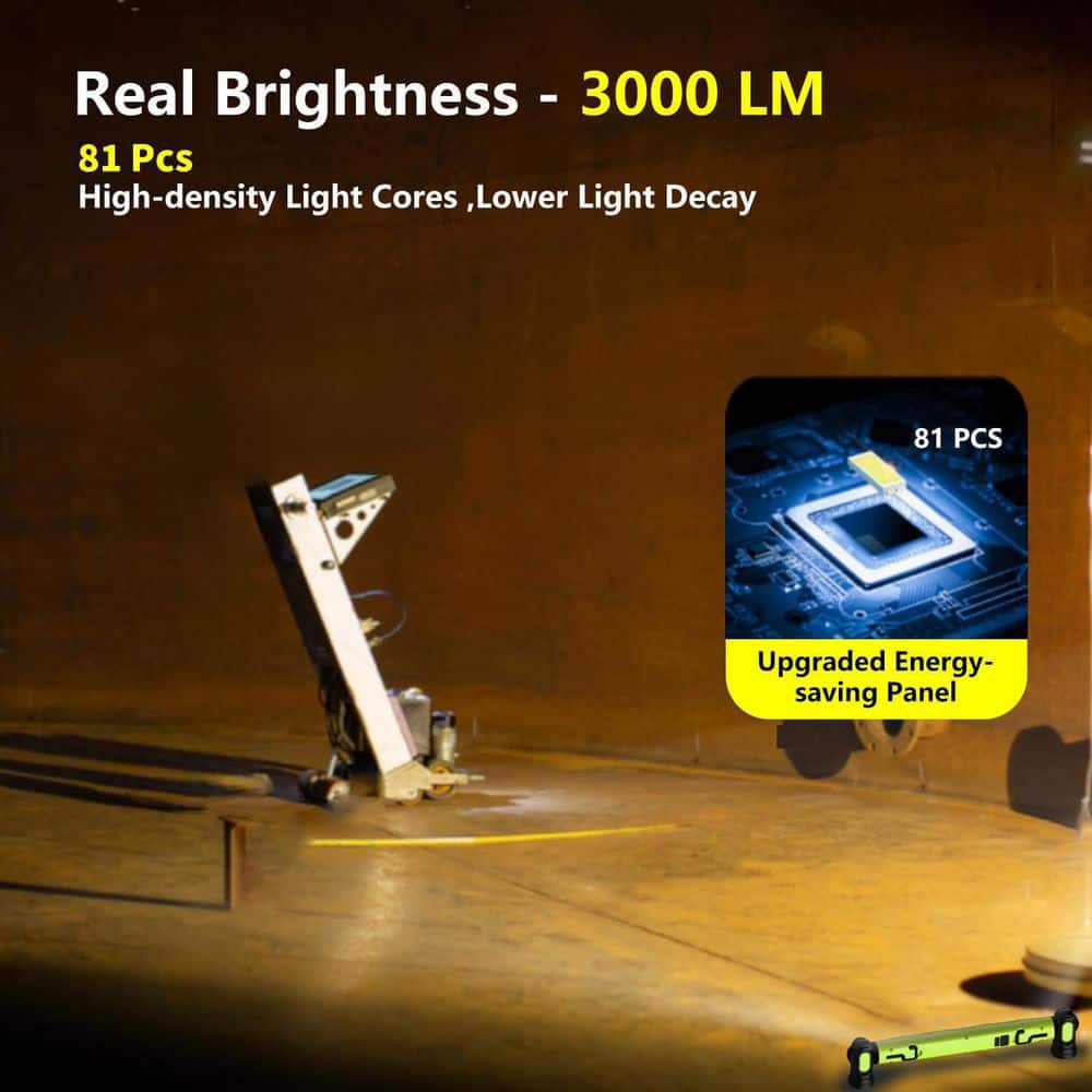 Unbranded 20 Volt 3000 Lumen LED Work Light Magnetic Rechargeable Cordless Under Hood Light Bar (2)