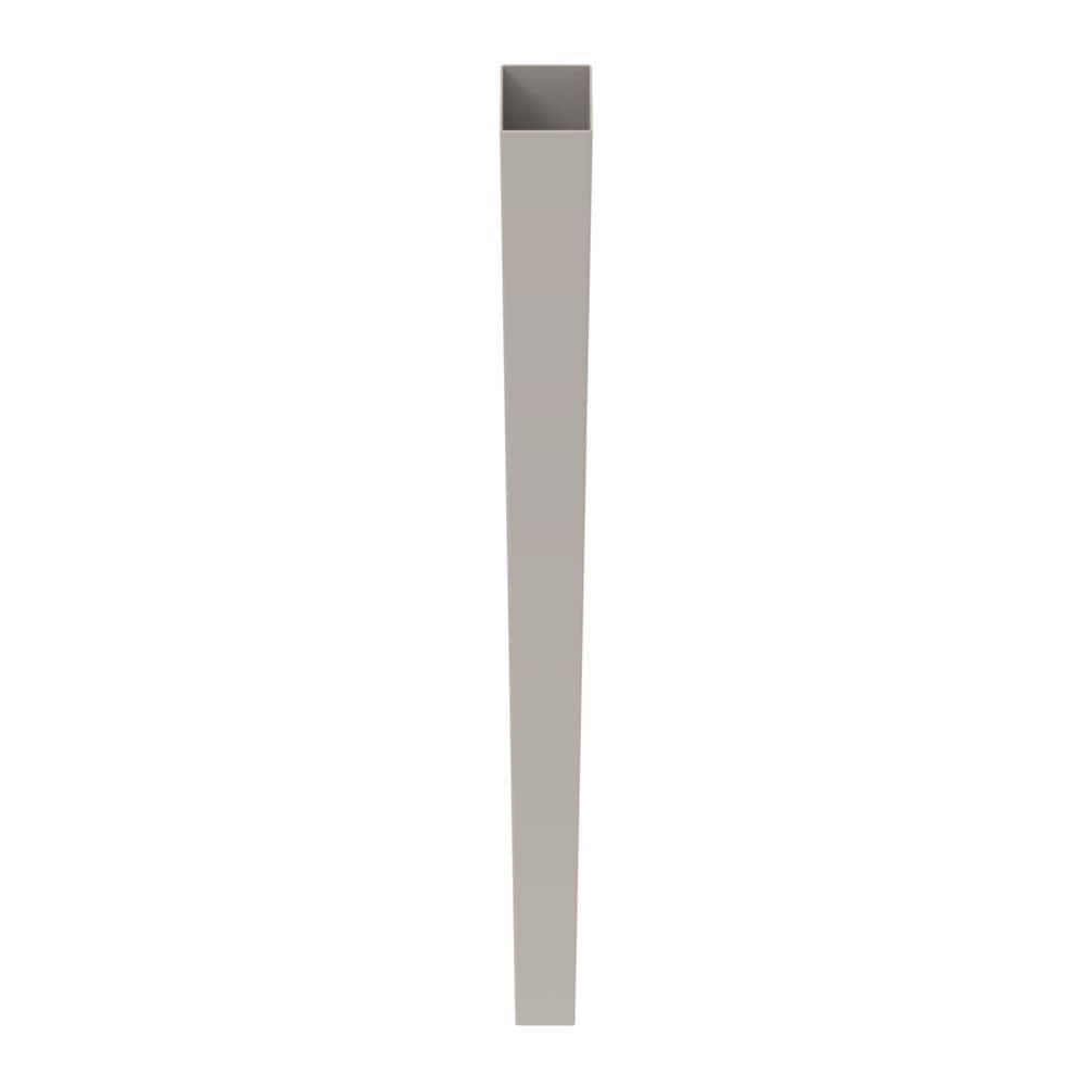 Barrette Outdoor Living 5 in. x 5 in. x 9 ft. Gray Blank Vinyl Pre-Routed Fence Post (3)