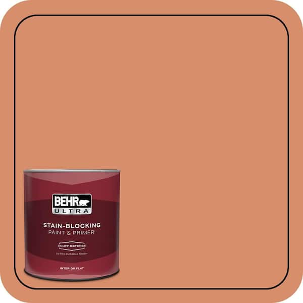 BEHR ULTRA 1 qt. #MQ4-38 Balcony Sunset Extra Durable Flat Interior Paint & Primer (2)
