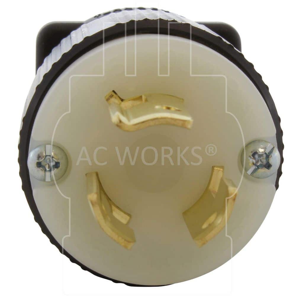 AC WORKS NEMA L6-15P 15A 250V 3-Prong Locking Male Plug with UL, C-UL Approval (3)