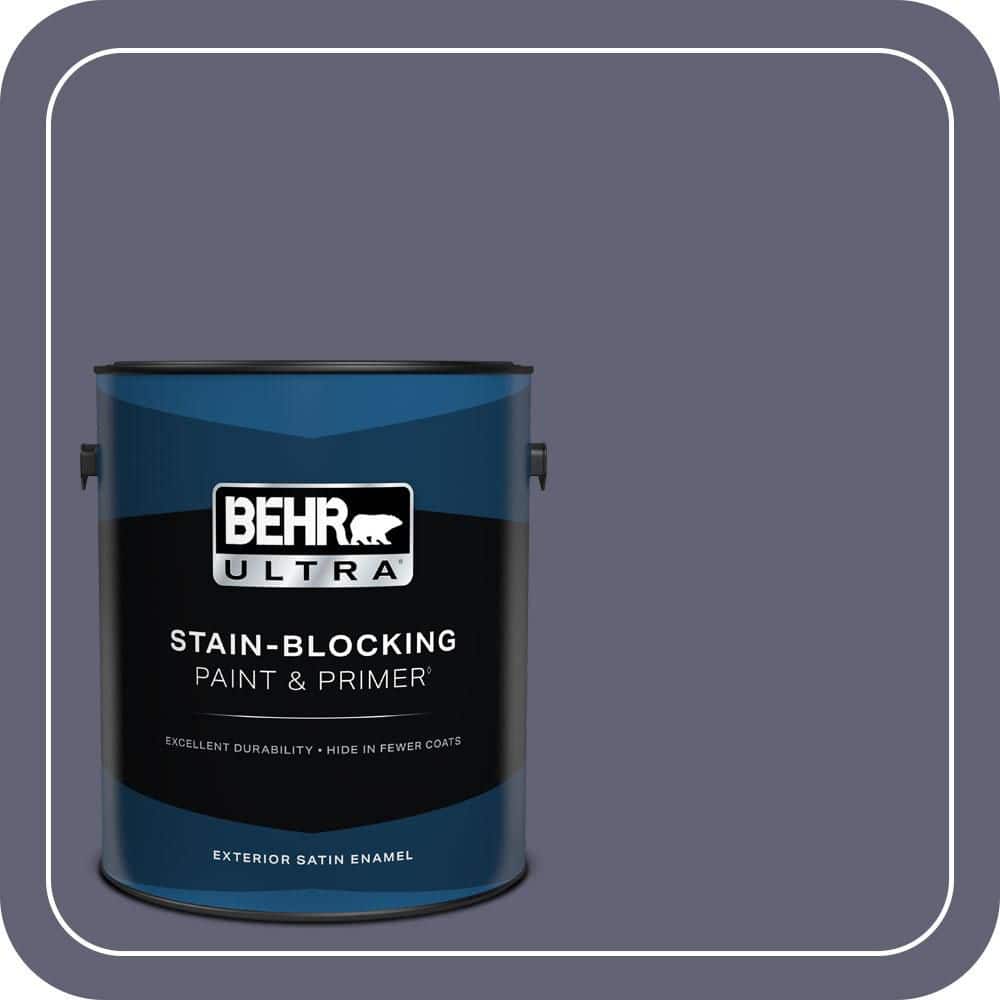 BEHR ULTRA 1 gal. #620F-6 Purple Orchid Satin Enamel Exterior Paint & Primer (1)