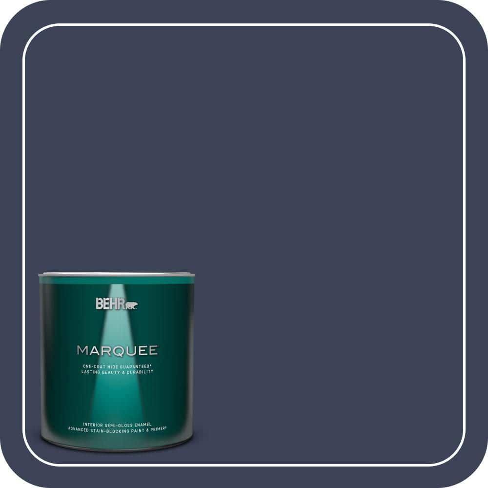 BEHR MARQUEE 1 qt. #600F-7 Soulful Music Semi-Gloss Enamel Interior Paint & Primer