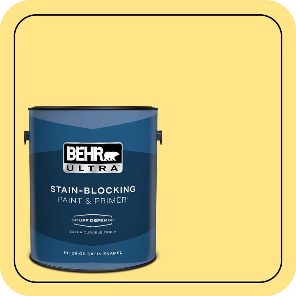 BEHR ULTRA 1 gal. #P300-5 Upbeat Extra Durable Satin Enamel Interior Paint & Primer