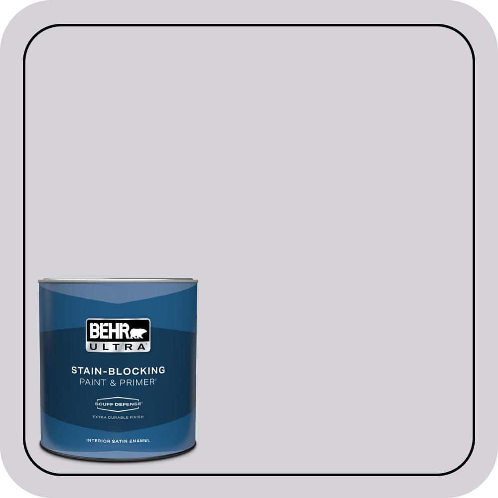 BEHR ULTRA 1 qt. #N100-2 Etude Lilac Extra Durable Satin Enamel Interior Paint & Primer