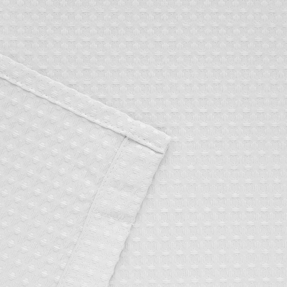 Glacier Bay Luxury Spa Waffle 70 in. x 72 in. Fabric Shower Curtain in White (4)
