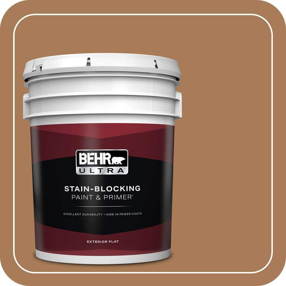 BEHR ULTRA 5 gal. #S270-7 Antique Penny Flat Exterior Paint & Primer