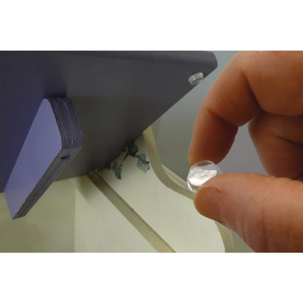 Shepherd 1/2 in. Clear Soft Rubber Like Plastic Self-Adhesive Round Bumpers (16-Pack) (2)