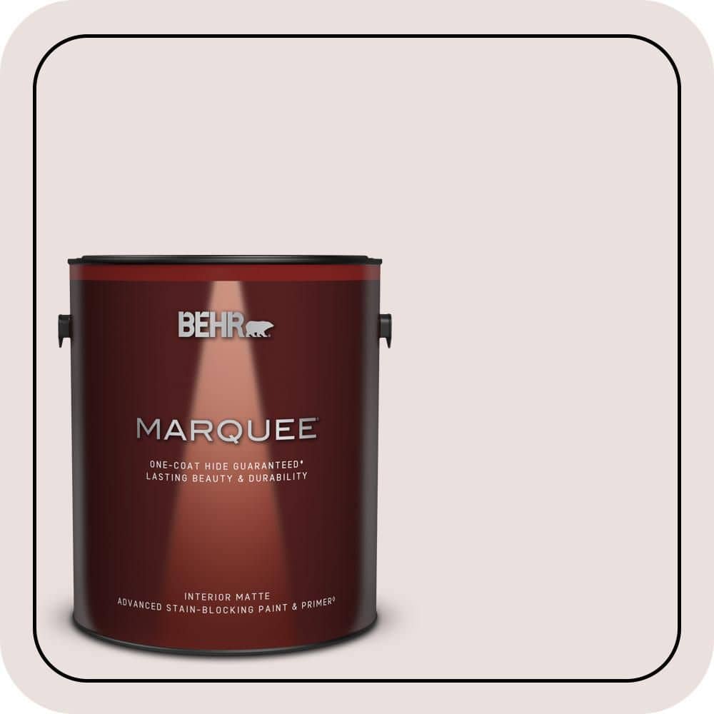 BEHR MARQUEE 1 gal. #PR-W06 Prelude To Pink Matte Interior Paint & Primer