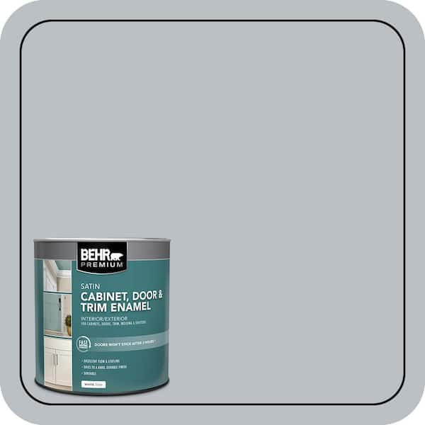 BEHR PREMIUM 1 qt. #750E-3 Skyline Steel Satin Enamel Interior/Exterior Cabinet, Door & Trim Paint (2)