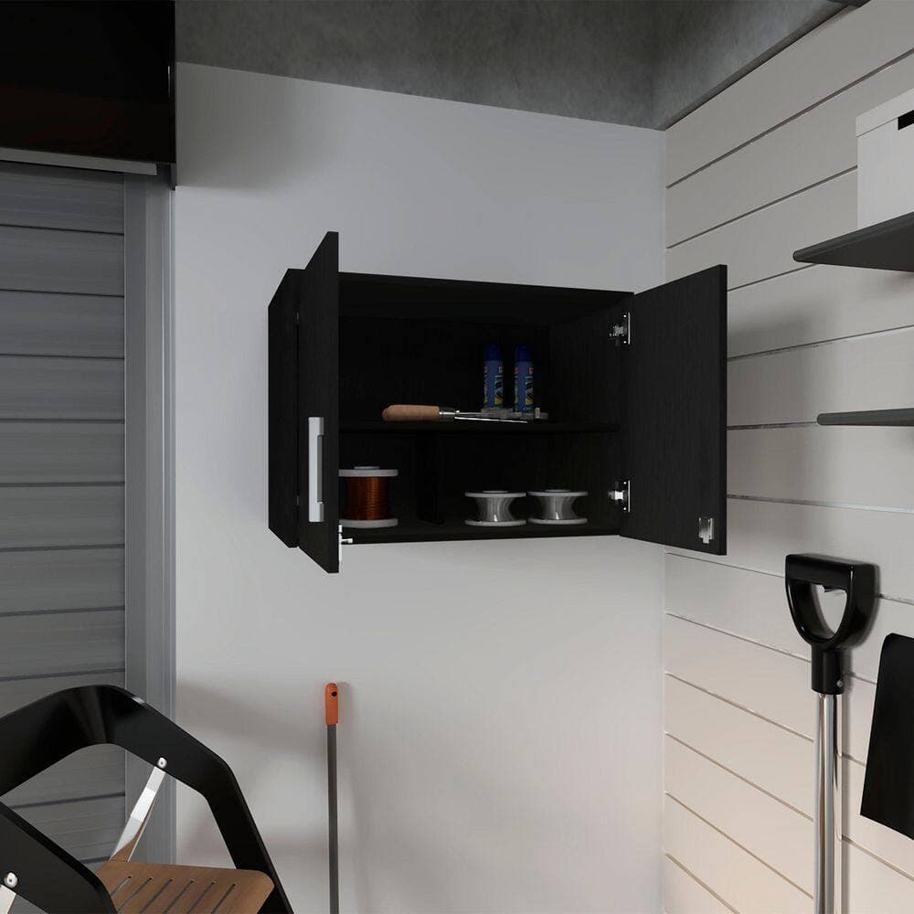 Tahanbath Classic 27.56 in. W x 15.98 in. D x 19.69 in. H Bathroom Storage Wall Cabinet in Black (2)