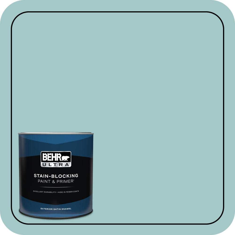 BEHR ULTRA 1 qt. #PPU13-10 Ocean Boulevard Satin Enamel Exterior Paint & Primer