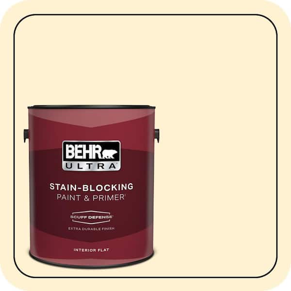 BEHR PREMIUM PLUS #ICC-30 Cashmere Sweater Flat Interior/Exterior Paint & Primer Color Sample (3)