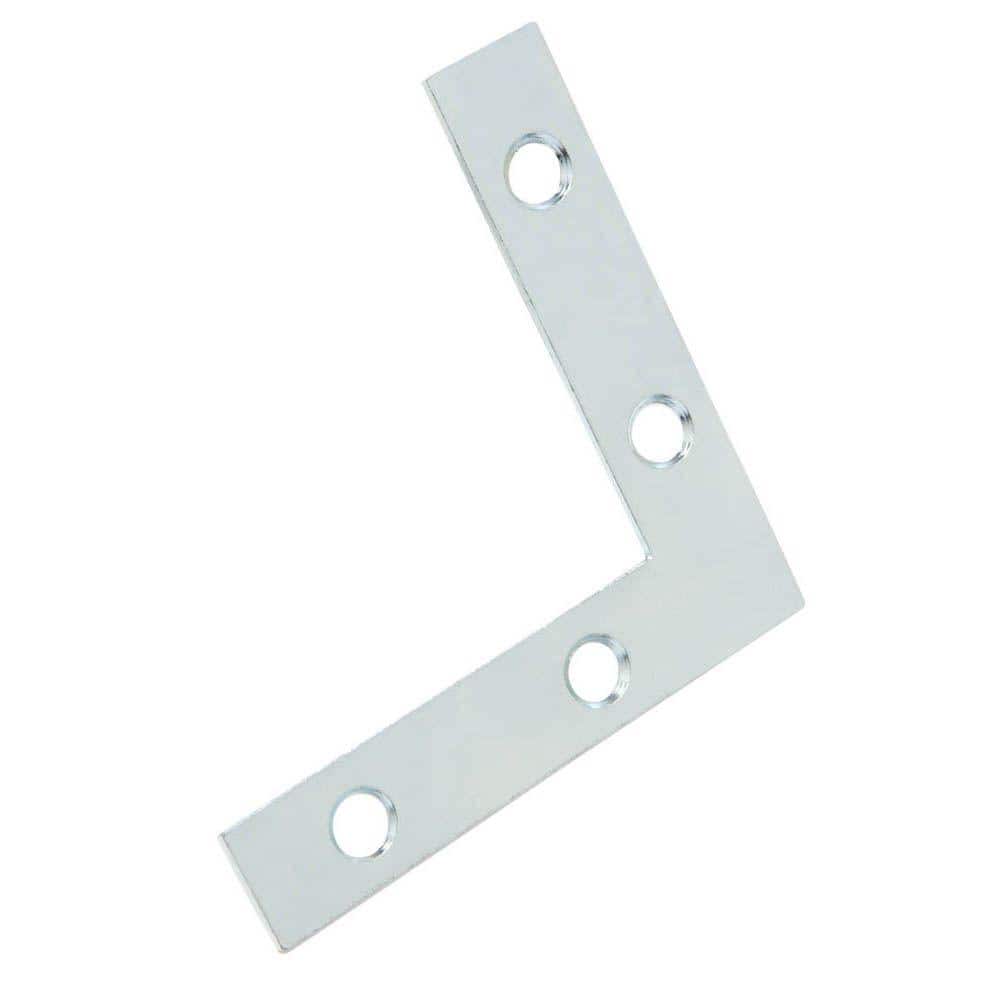 Everbilt (4-Pack) 2 in. Zinc-Plated Flat Corner Brace