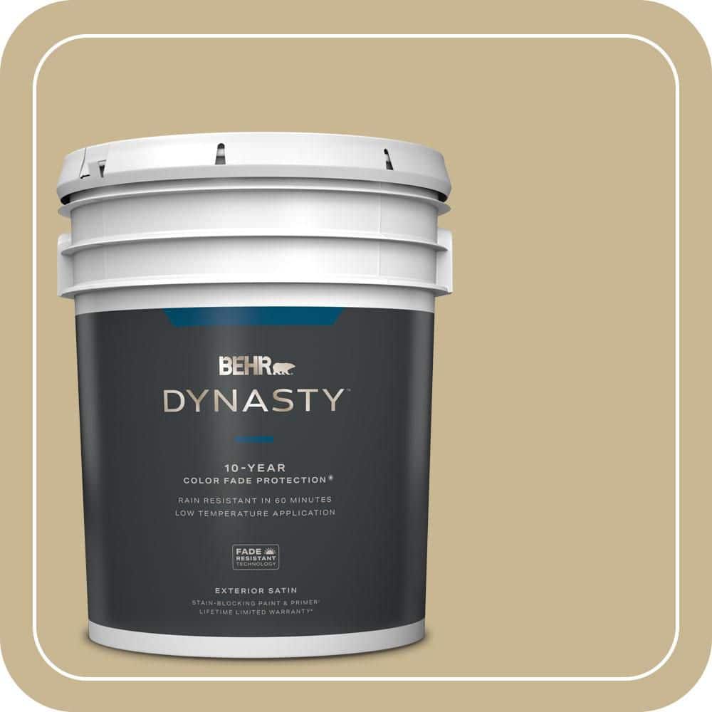 BEHR DYNASTY 5 gal. #MQ2-30 Spring Wheat Satin Enamel Exterior Stain-Blocking Paint & Primer