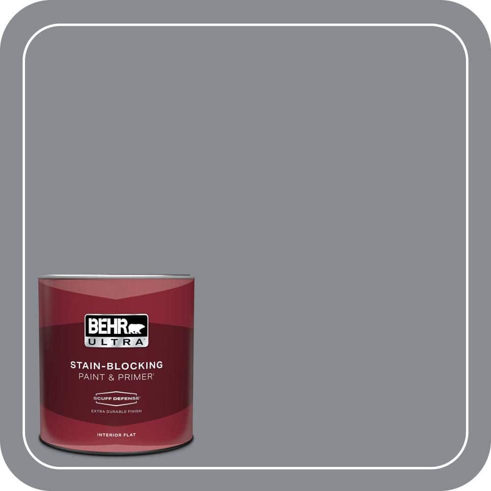 BEHR ULTRA 1 qt. #PMD-73 Ancient Pewter Extra Durable Flat Interior Paint & Primer