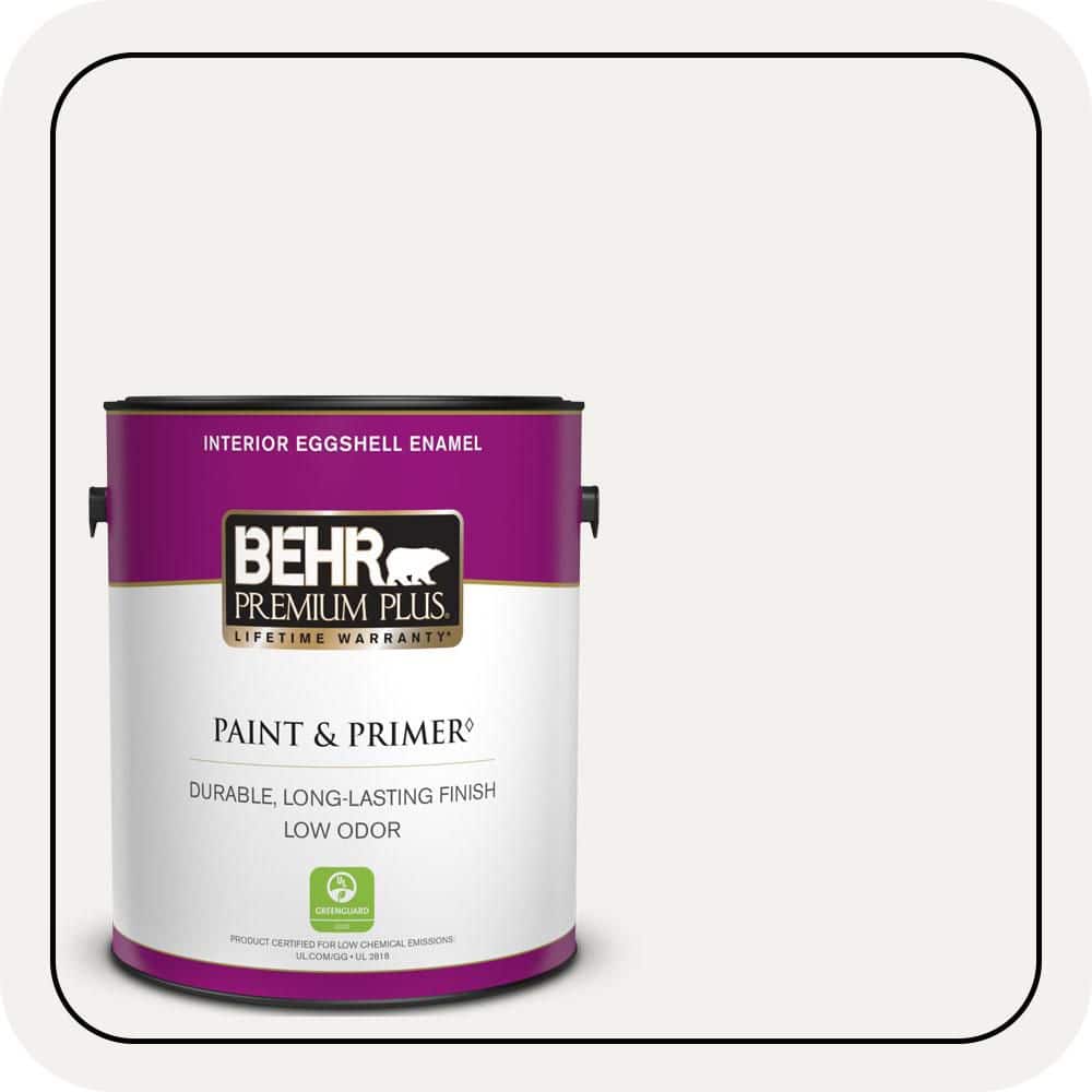 BEHR PREMIUM PLUS 1 gal. #W-D-600 Bridal Veil Eggshell Enamel Low Odor Interior Paint & Primer (1)