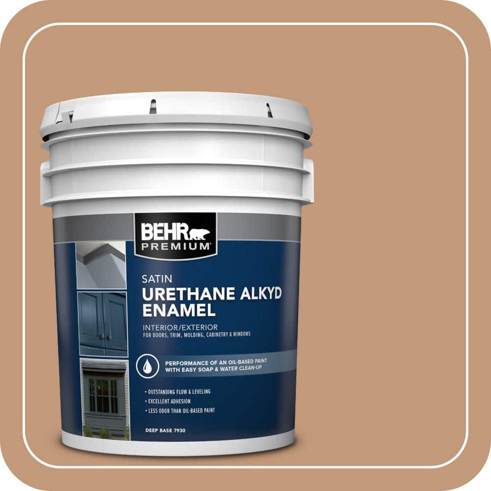 BEHR PREMIUM 5 gal. Home Decorators Collection #HDC-AC-02 Copper Moon Urethane Alkyd Satin Enamel Interior/Exterior Paint